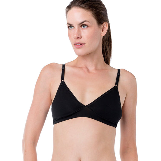 4367 Essentials Cotton Wireless Triangle Bralette 4367 552 - Black