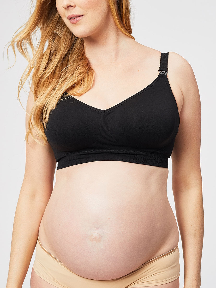 Sugar Candy Wireless Full Cup Maternity and Nursing Bralette 27-8005 - Black