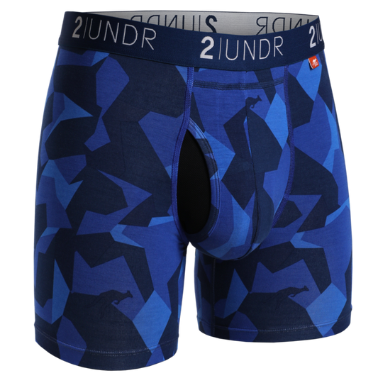 2UNDR 6" Swing Shift Boxer Brief - Blue Camo