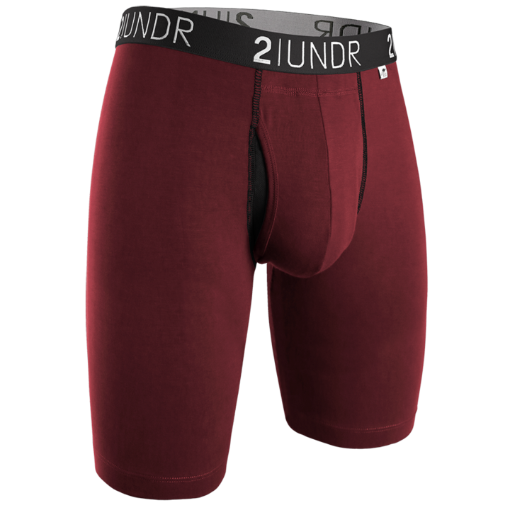 2UNDR 9" Swing Shift Long Leg - Burgundy
