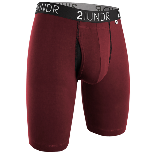 2UNDR 9" Swing Shift Long Leg - Burgundy