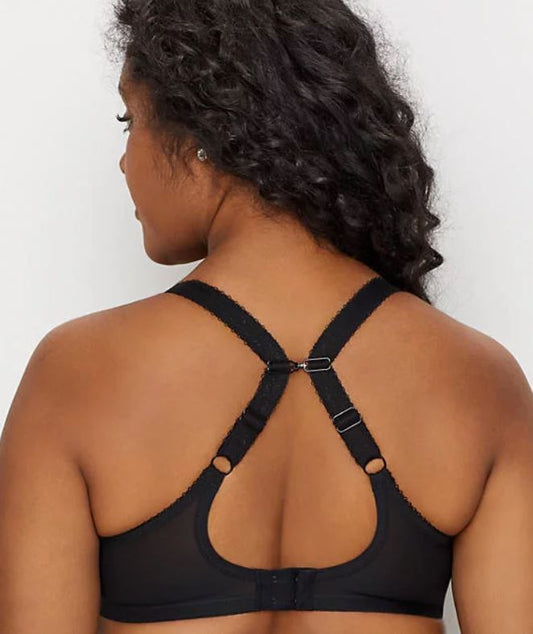 Charley Stretch Lace Underwire Plunge Bra EL4382 - Black