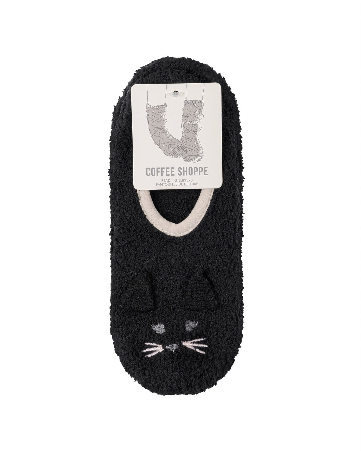 Coffee Shoppe Marshmallow Critter Footlet Slippers - Cat