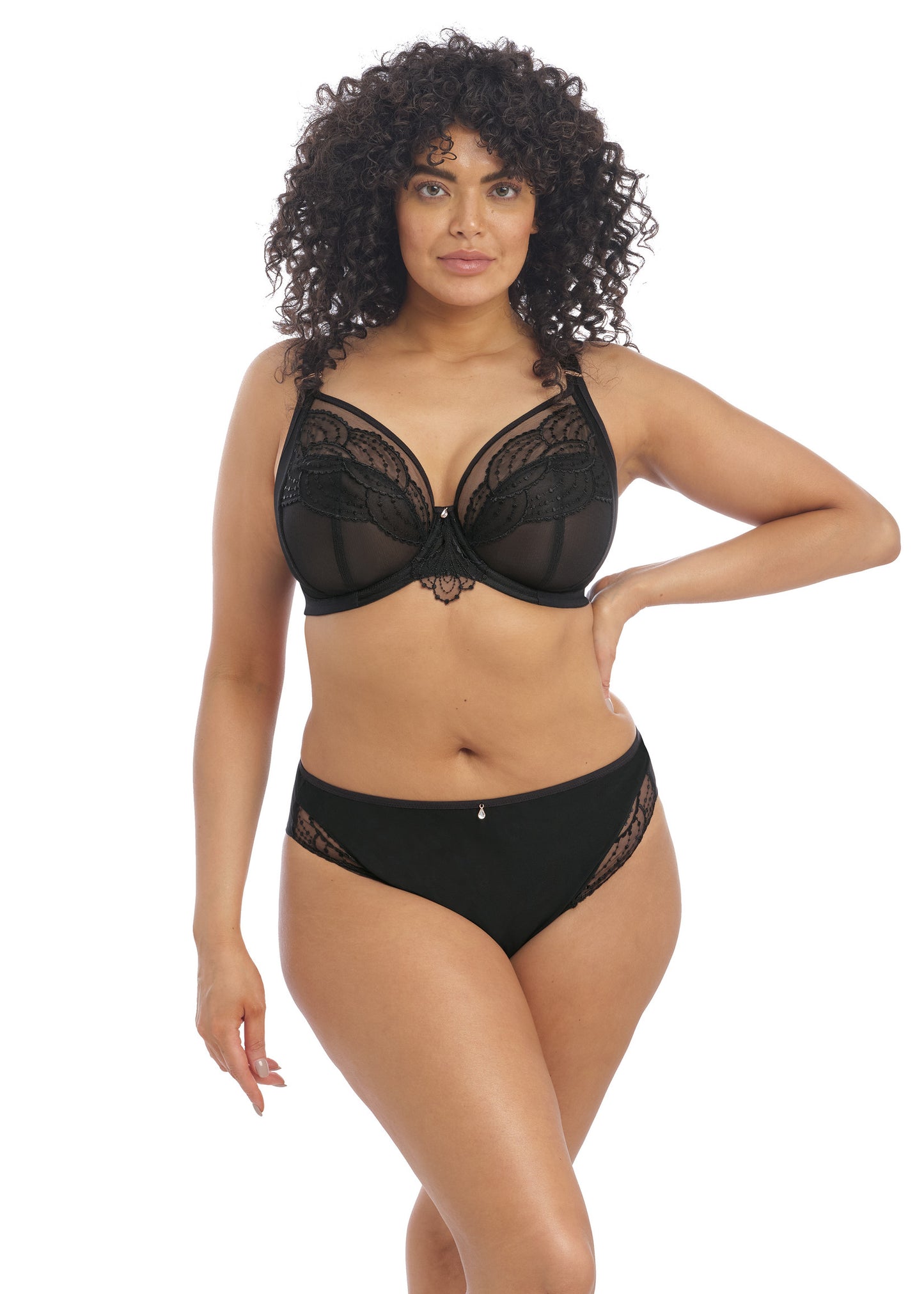 Priya Underwire Plunge Bra EL4550 BLK - Black