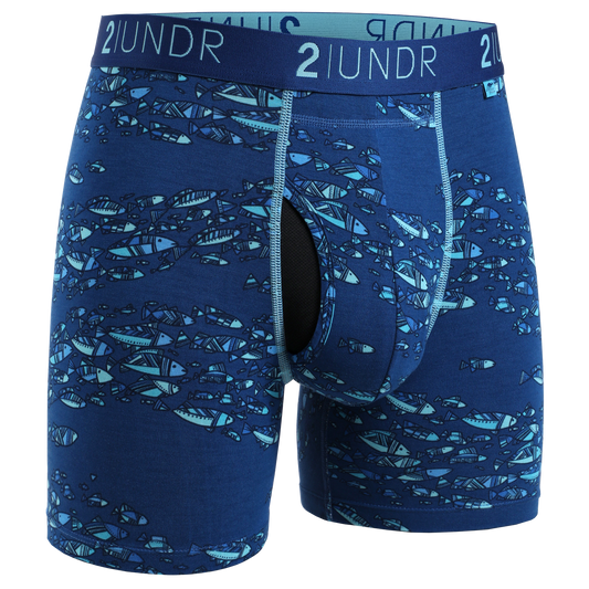 2UNDR 6" Swing Shift Boxer Brief - Fish School