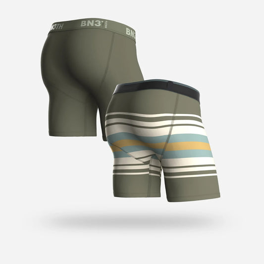 BN3TH Classic 6.5" Boxer Brief 2 Pack - Pine/Sunday Stripe Pine