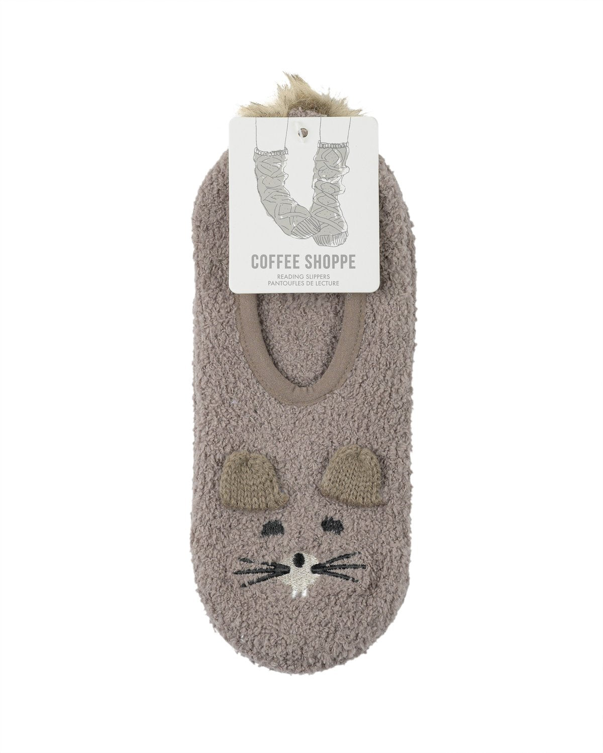 Coffee Shoppe Marshmallow Critter Footlet Slippers - Gopher