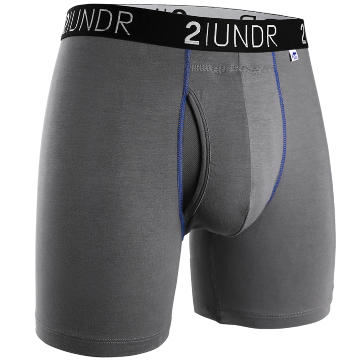 2UNDR 2PACK 6" Swing Shift Boxer Brief - Grey Blue/Sharks