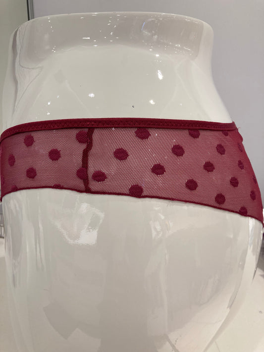 Carmen Polka Dot Tanga U2495 - Deep Red