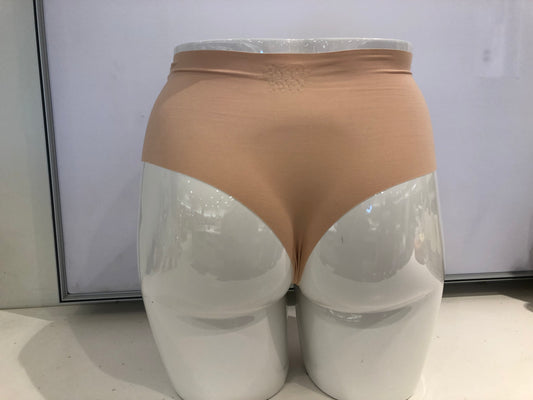 Organic Cotton 2X No Show Seamless High Rise Thong - Sand