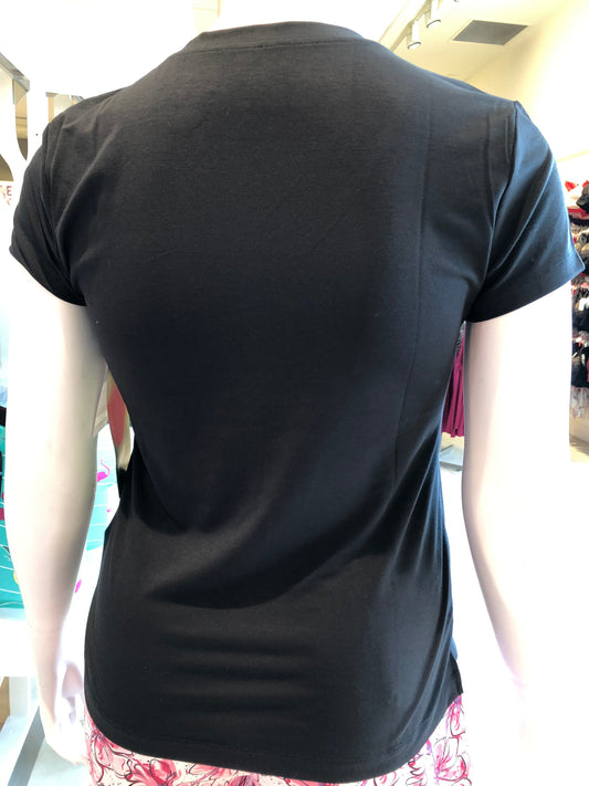 Girlie V-neck Tee 10256 800 - Black