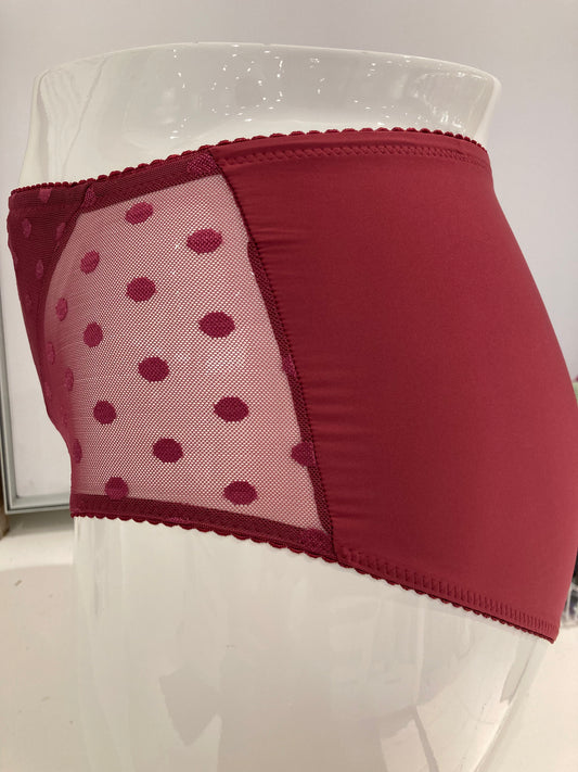 Carmen Polka Dot Brief U2493 - Deep Red
