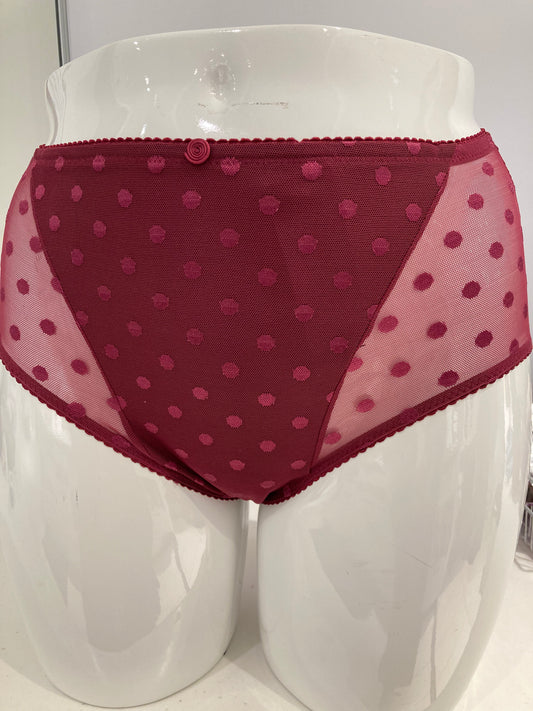 Carmen Polka Dot Brief U2493 - Deep Red