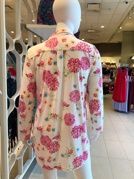 34" Piped Nightshirt 10180 689 - Floral Burst