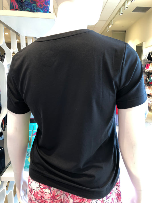 V-neck Tee 10227 800 - Black