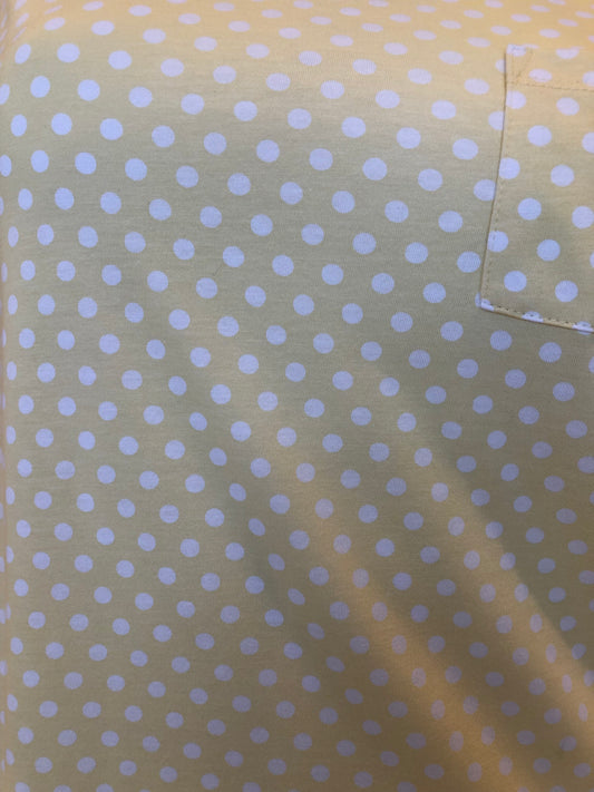 V-Neck Sleepshirt M318204 - Yellow Polka Dot