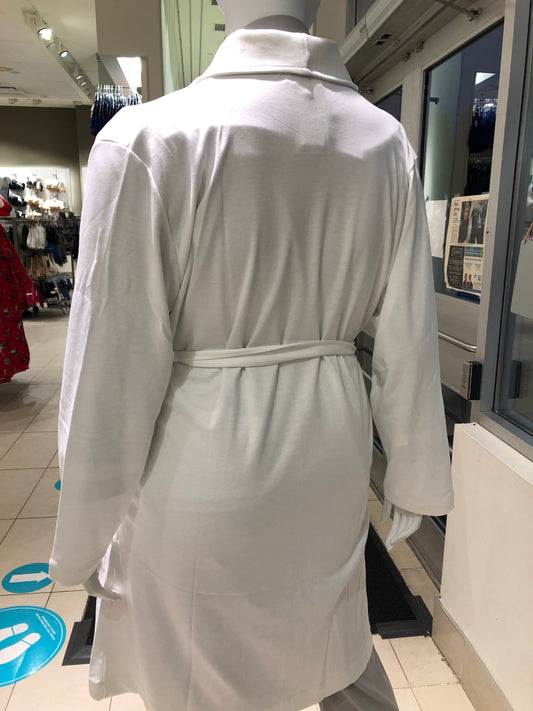 100% Cotton Shawl Collar Robe 51200 - White (Panna)
