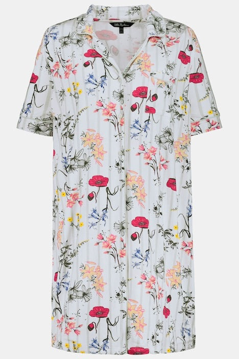 Button Front Nightgown 74780290 - Meadow Floral