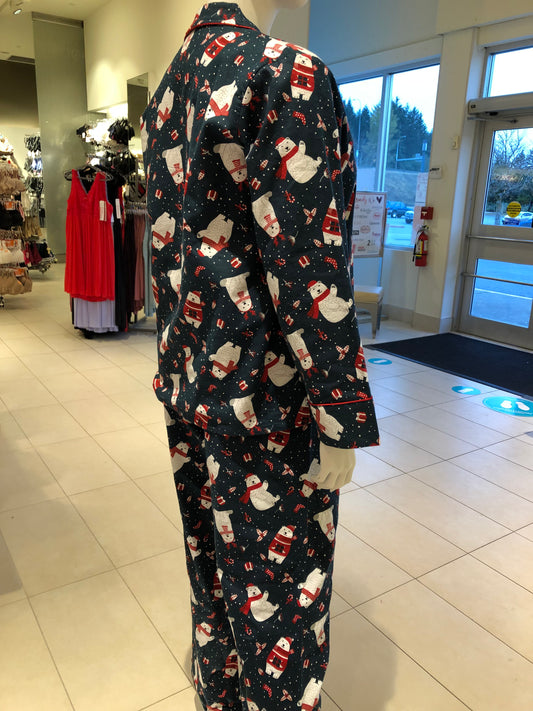 100% Cotton Flannel Pyjamas 15175 - Teddy Bear