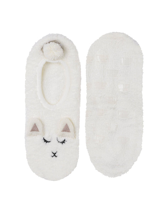 Coffee Shoppe Marshmallow Critter Footlet Slippers - Lamb