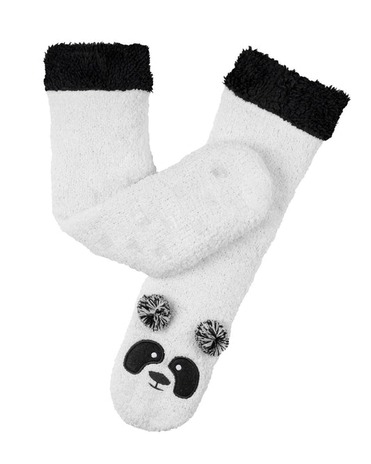 Coffee Shoppe Marshmallow Critter Lounge Socks - Panda