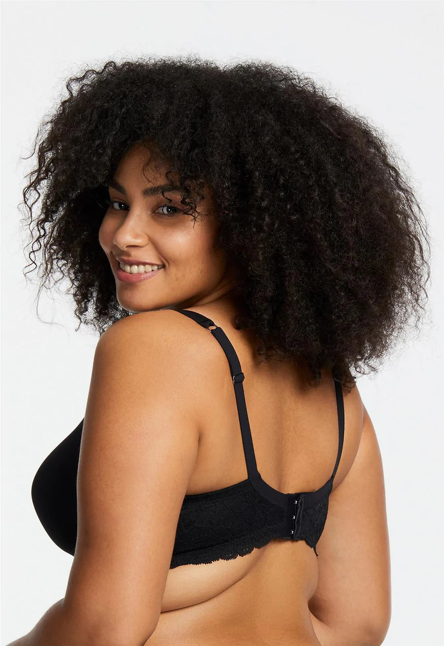 Pure Plus Full Coverage Minimizer T-shirt Bra 9320 - Black