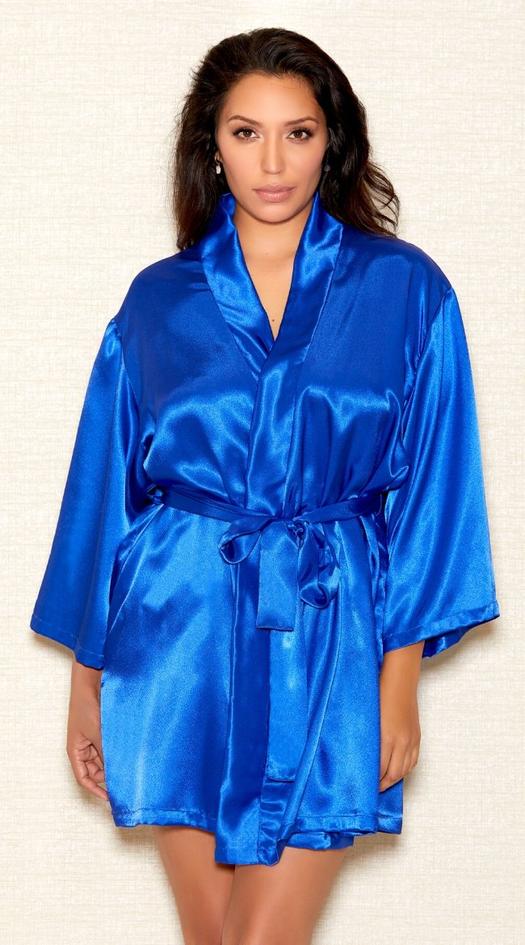 Satin Robe 7893 - Royal Blue