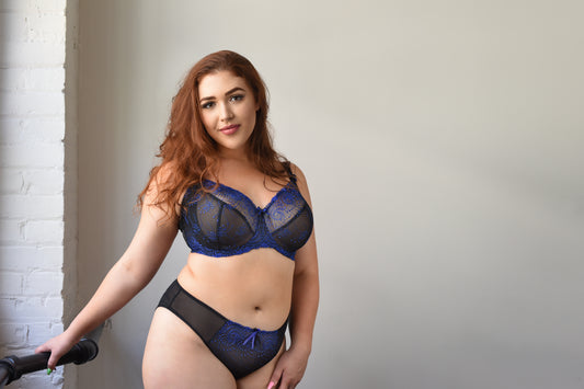 Nicole See-Thru Lace Bra B2271 - Black Cobalt