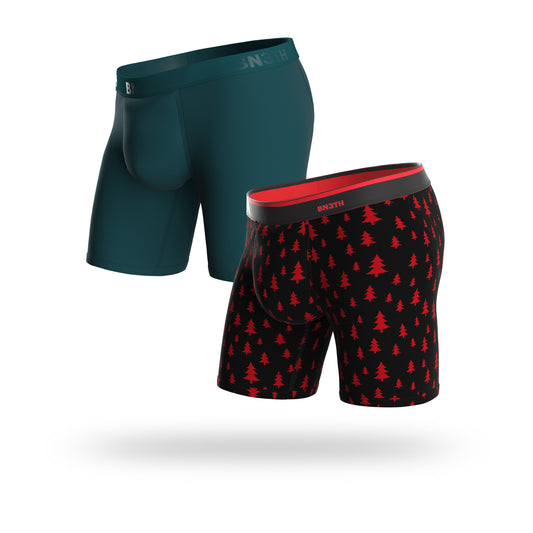 BN3TH Classic 6.5" Boxer Brief 2 Pack - Cascade/Tree Farm - Black