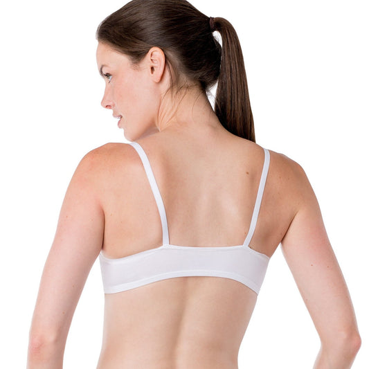 4367 Essentials Cotton Wireless Triangle Bralette 4367 010 - White