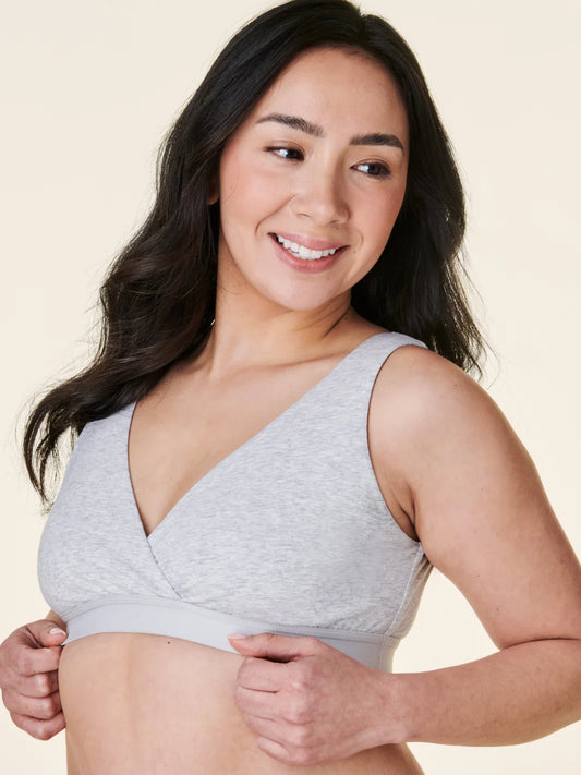 Cotton Sleep Bra 12017BA - Grey Heather