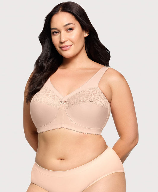 1001 Everyday Magic Wireless Support Bra - Cafe