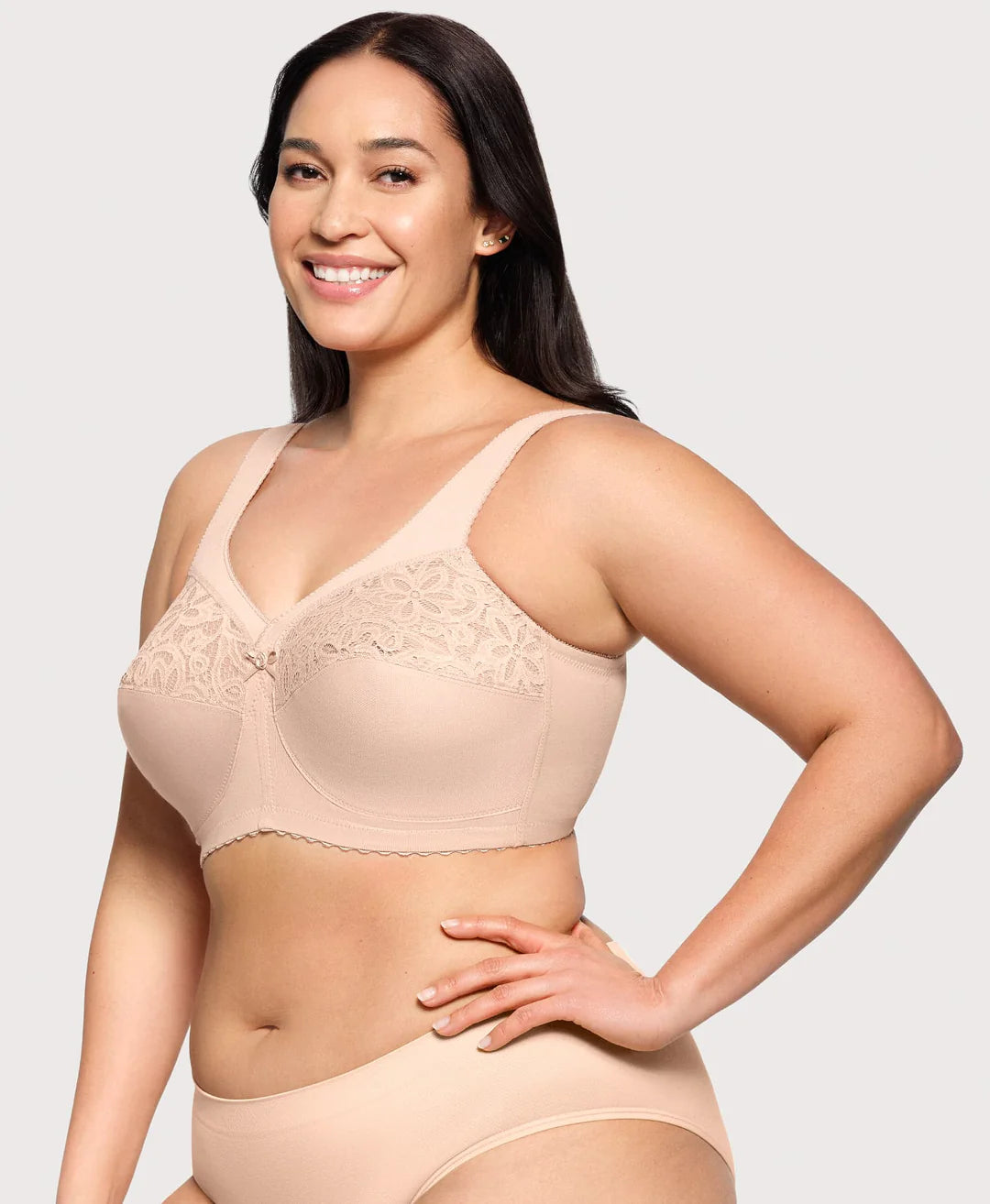 1001 Everyday Magic Wireless Support Bra - Cafe