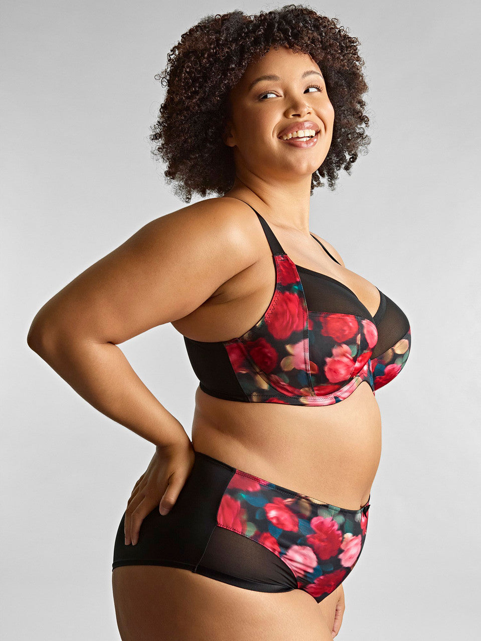 Bliss (SC) Full Cup Bra 10685B - Rose Print