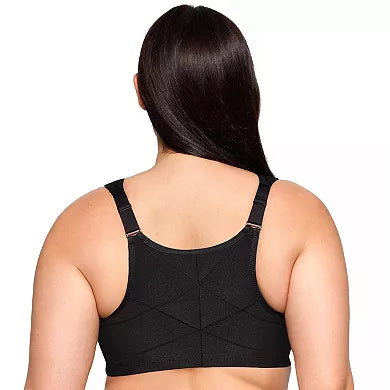 1255 Front Close Posture Back Wonderwire Bra - Black
