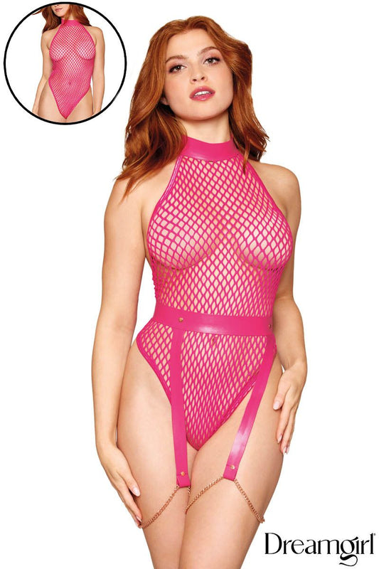 Fence Net Teddy with Harness DG13268 - Hot Pink