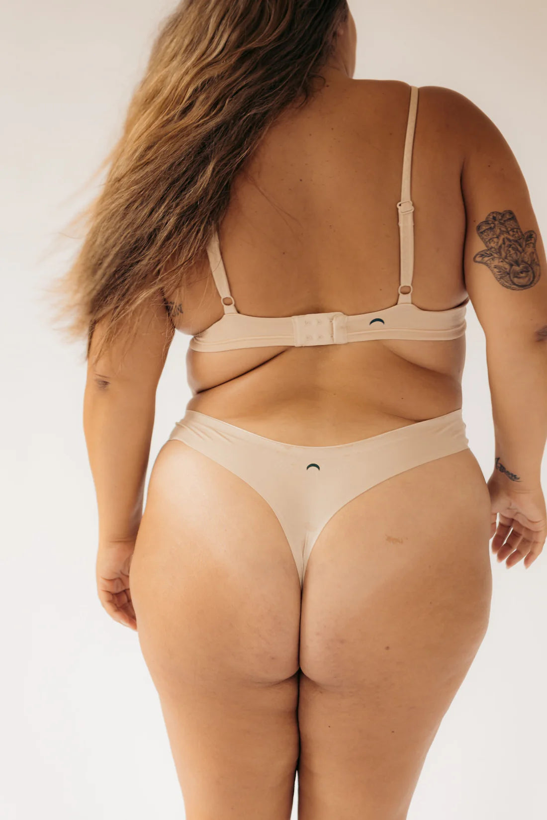 Seamless High Rise Mineral Thong - Beige