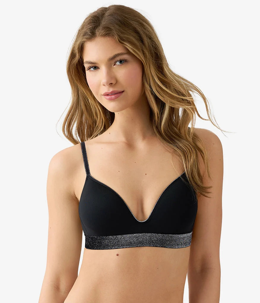 Room Service (X) Wireless Plunge T-shirt Bra - Black