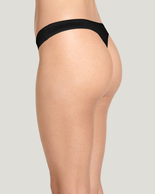 Organic Cotton Logo Thong 3 Pack 20125 001 - Black