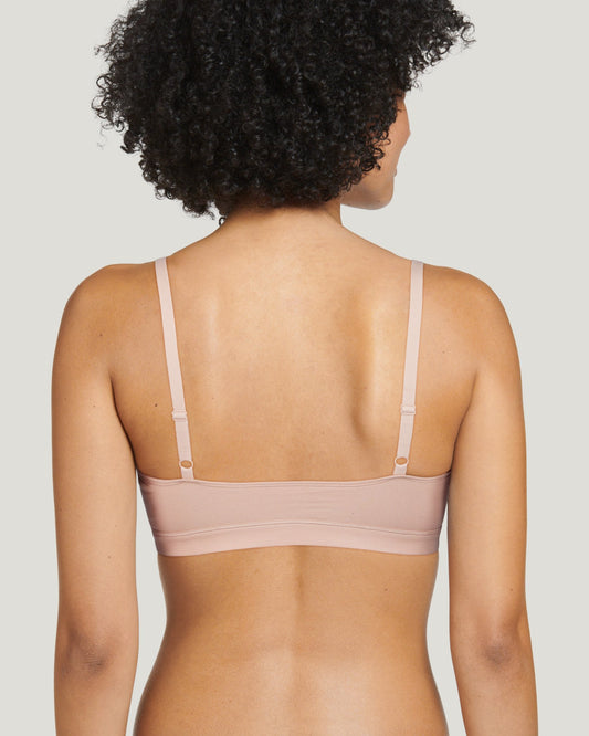 Organic Cotton Logo Wireless Triangle Bralette 20285 274 - Light
