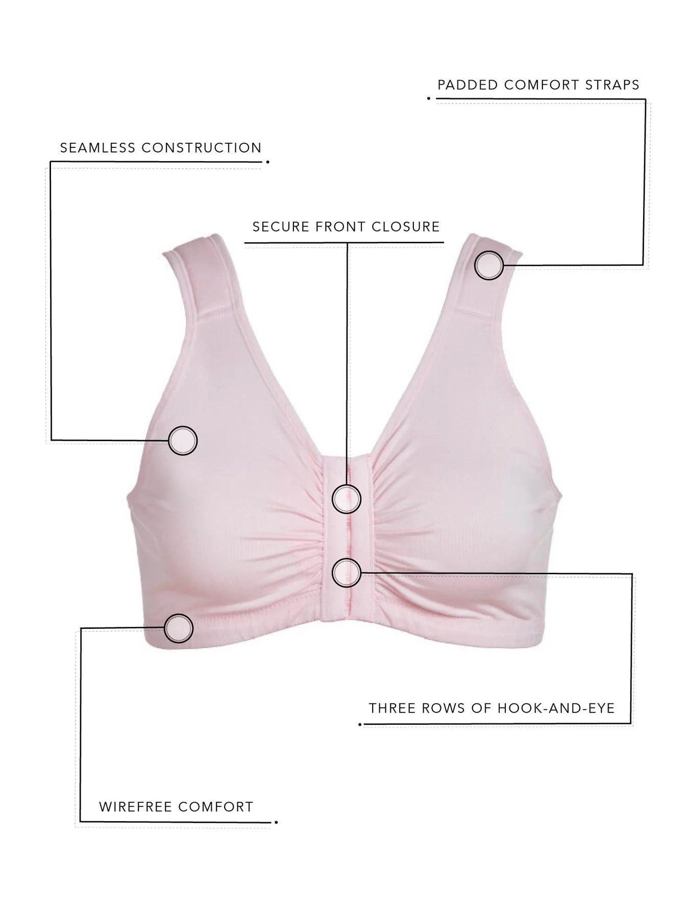 Laurel Front Close Wireless T-shirt Bra 119 - Pink Crush