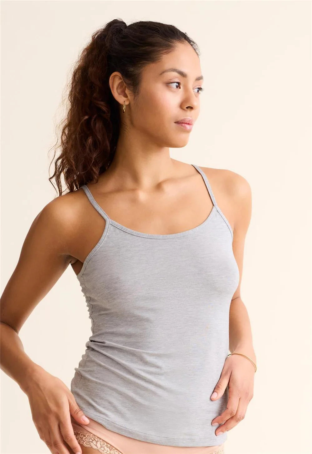 Cami with Spaghetti Straps 616 - Heather Grey