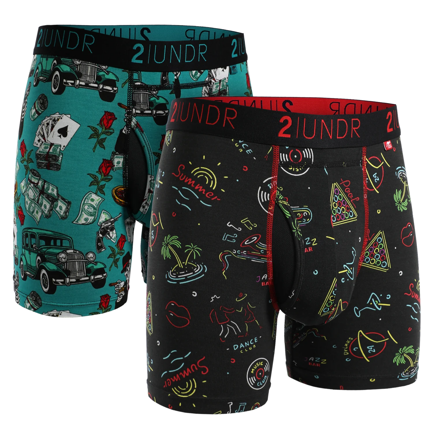 2UNDR Men's Swing Shift Boxer Briefs (Pink, X-Large) 