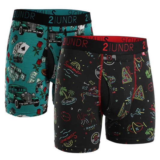 2UNDR 2PACK 6" Swing Shift Boxer Brief - Mobsters/Vegas