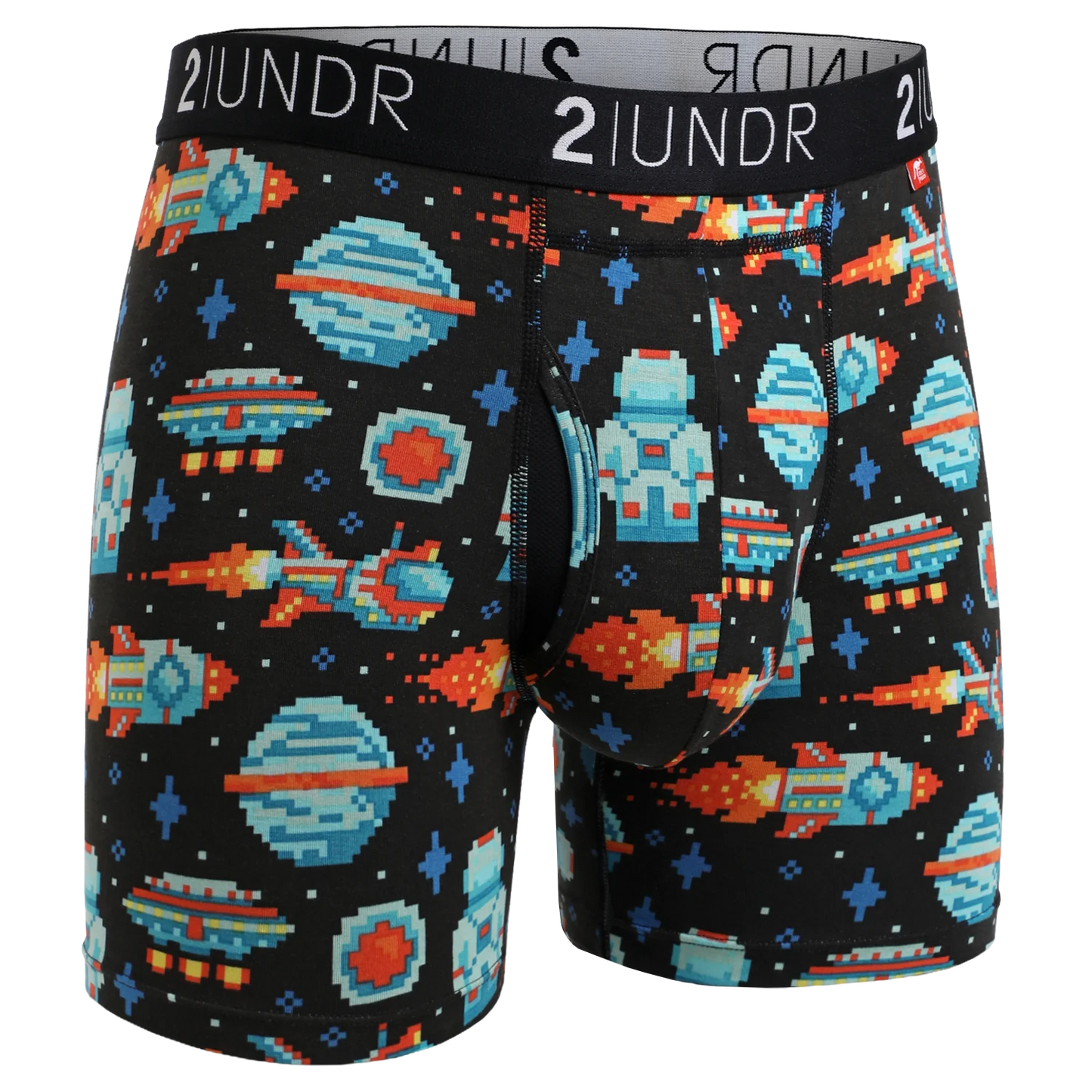 2UNDR 2PACK 6" Swing Shift Boxer Brief - Galactica/Boom Time