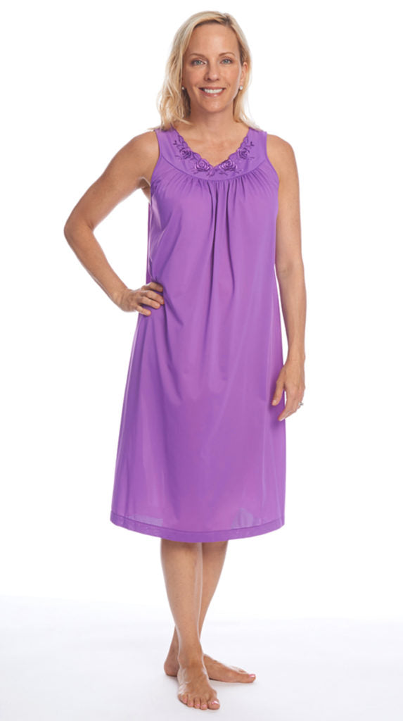 Sleeveless Short Nightgown 37280 - Purple