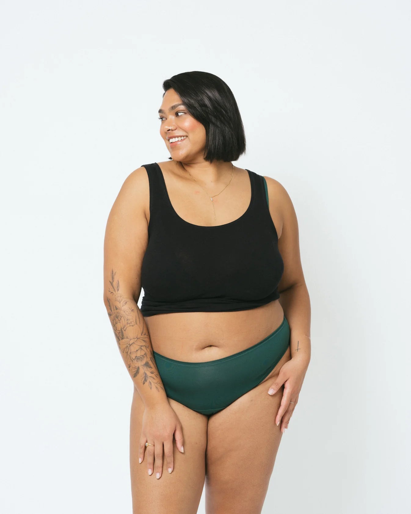 High Rise Bikini Panty - Green
