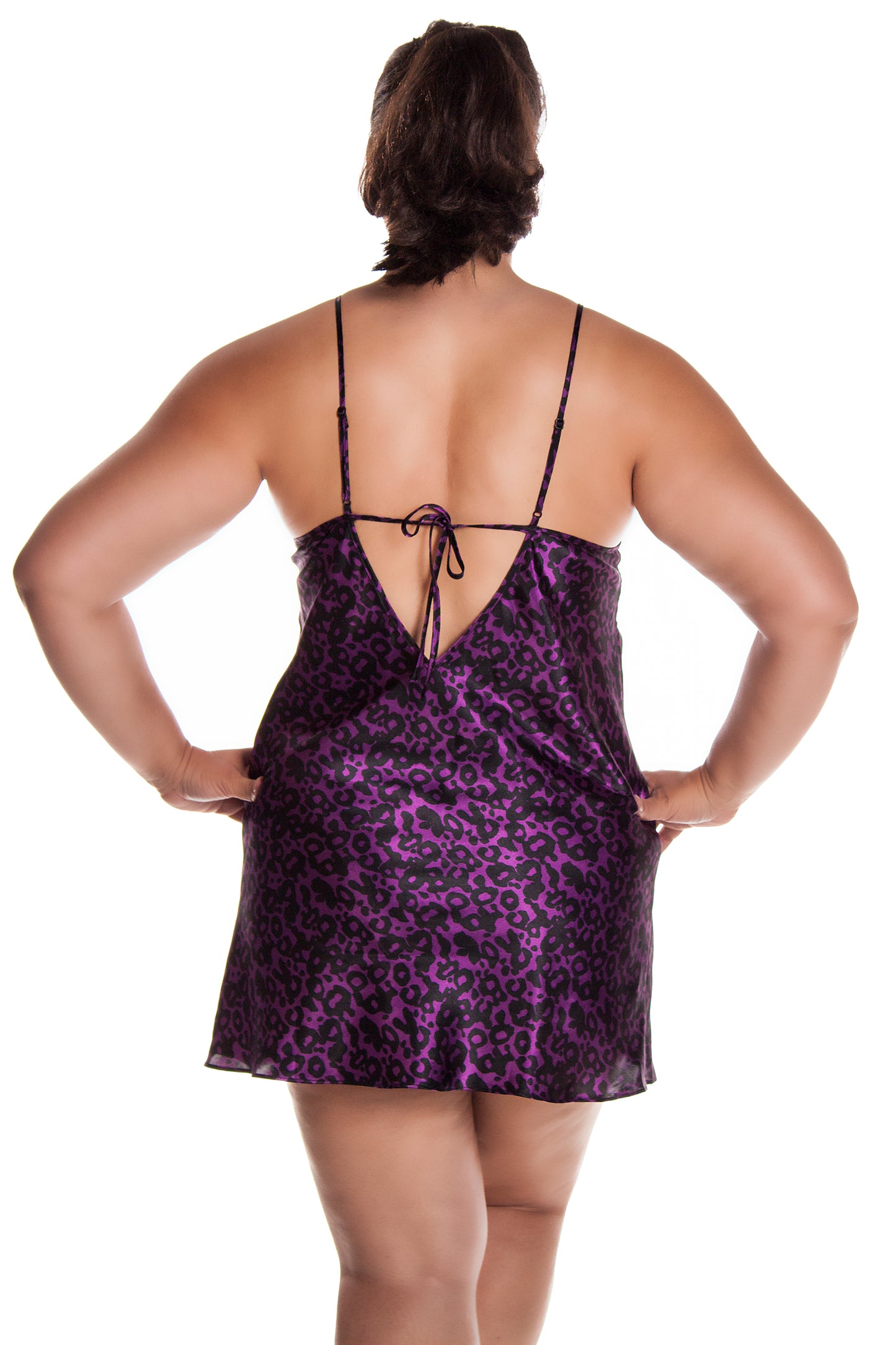 Leopard Print Chemise 4119 - Purple/black