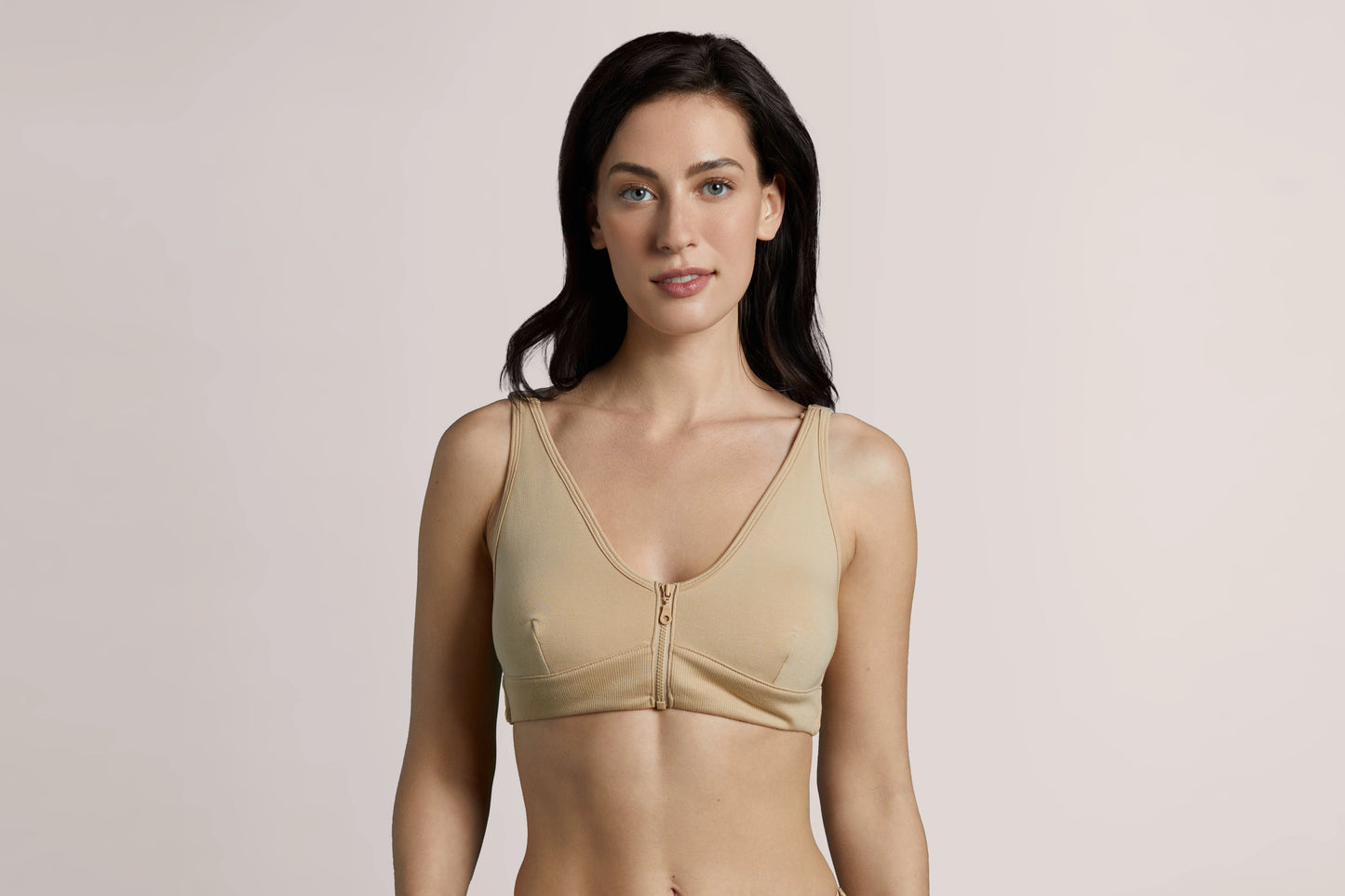 95% Cotton Wireless Front Close Zipper Bra
