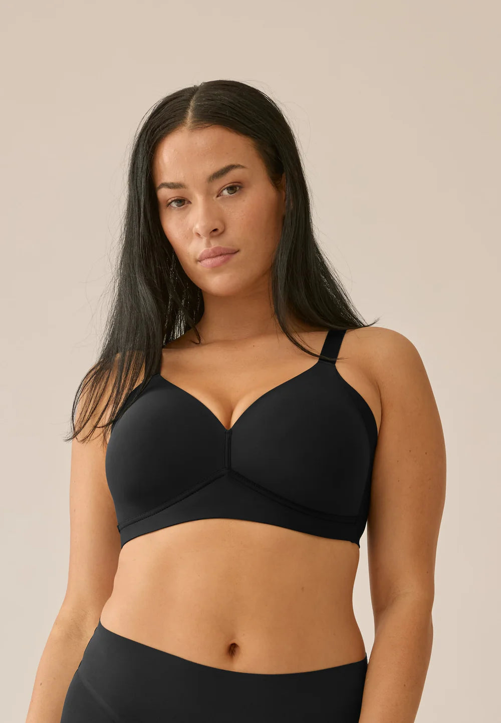 Wireless Side Smoother T-shirt Bra 5232 400 - Black